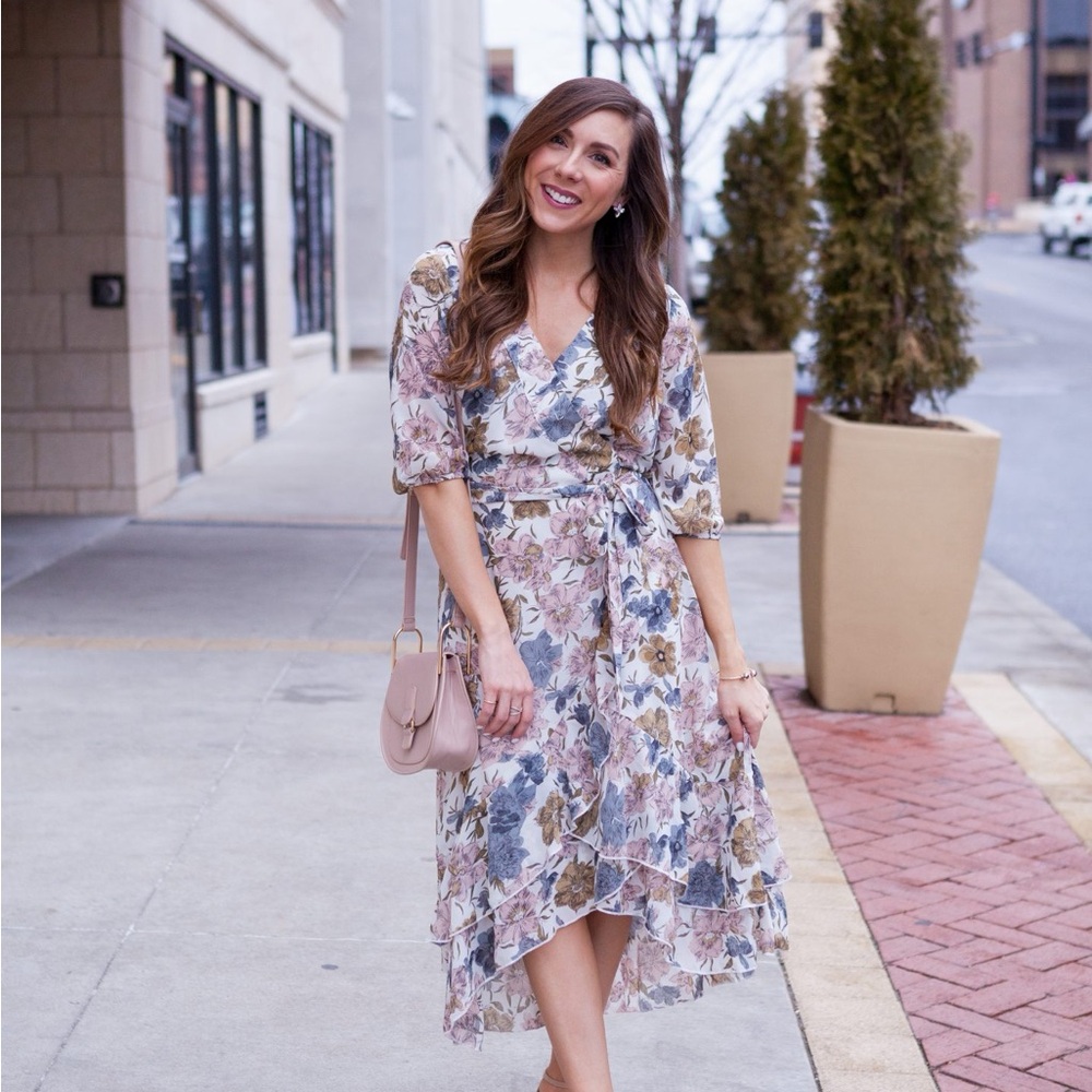 JessaKae Multicolor Floral High Low Dress